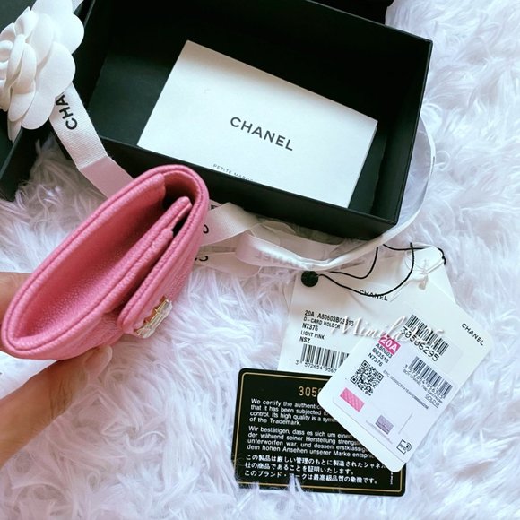 Chanel card holder Pink & gold boy style 100% Auth - Picture 5 of 8